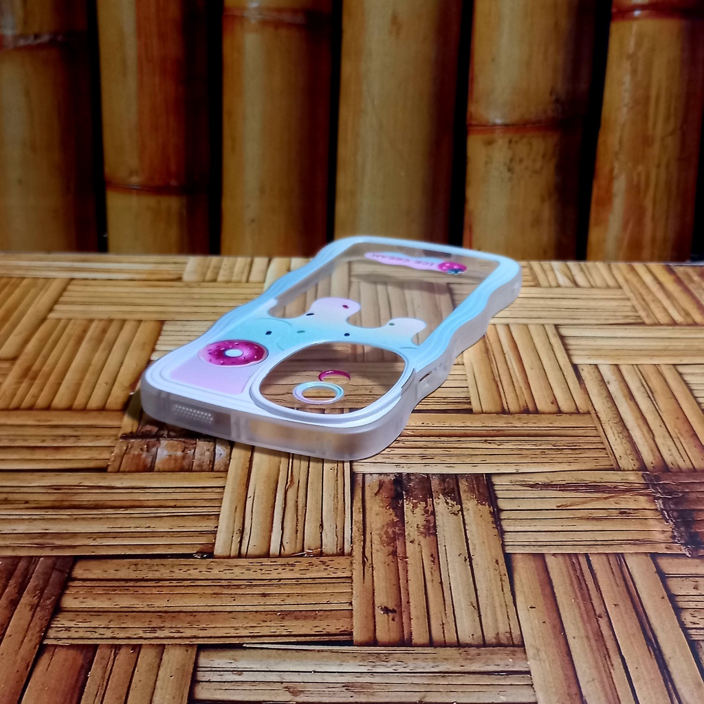 Case Vivo V2217 2217 Softcase Gelombang Motif Es krim Vivo Y02