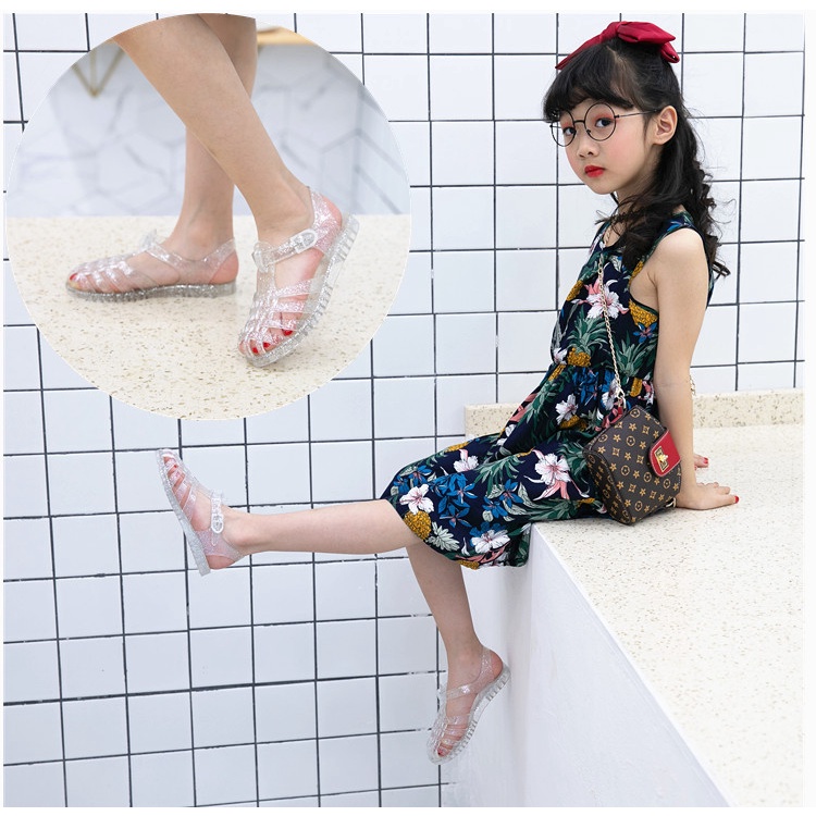 [ PART.2 ] Sandal Jelly Glitter Hollow Shoes Ukuran ANAK Import