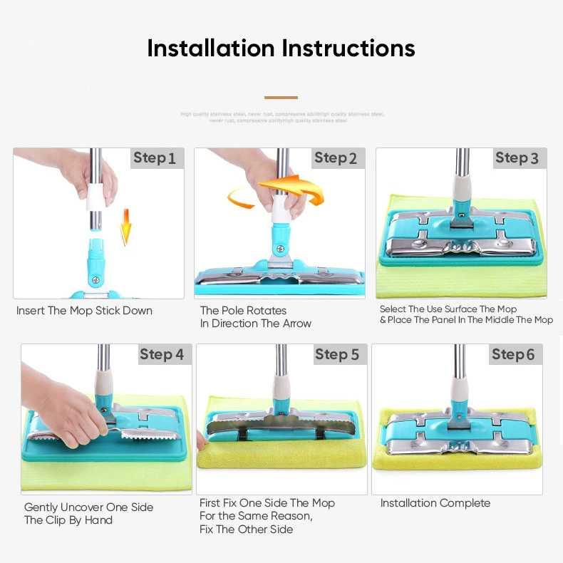 Alat Pel Wet Floor Mops Microfiber 360 Rotating - H-01 - Tosca