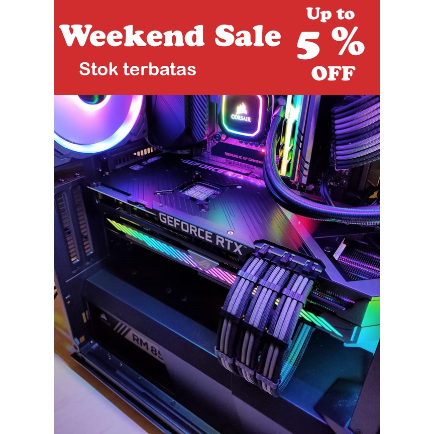 Jual Custom Kabel VGA PCIE GPU Extension Kabel Sambung 3x8pin Untuk