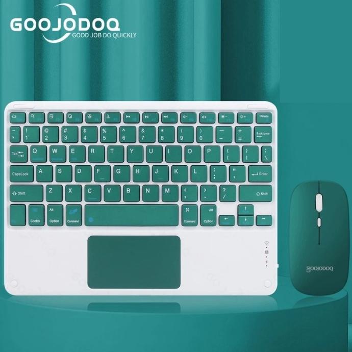 Goojodoq Keyboard Mouse Set Wireless Bluetooth Touchpad Untuk Tablet Movalulu