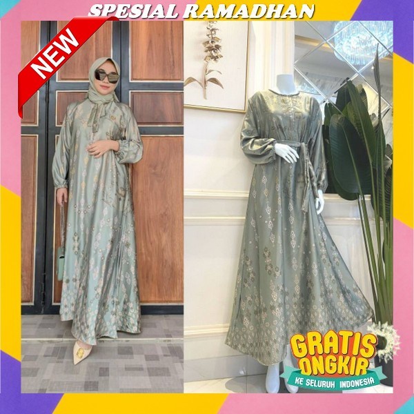 Gamis Syari Muslim Lebaran Pesta Kondangan Remaja Bju Muslimah Dewasa Gsmis Cewek Games Import Premi
