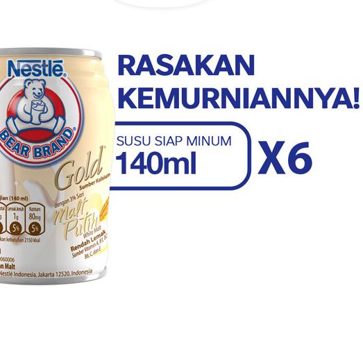 

♫ BEAR BRAND Susu Kaleng Gold White Malt Susu Steril ml ☚