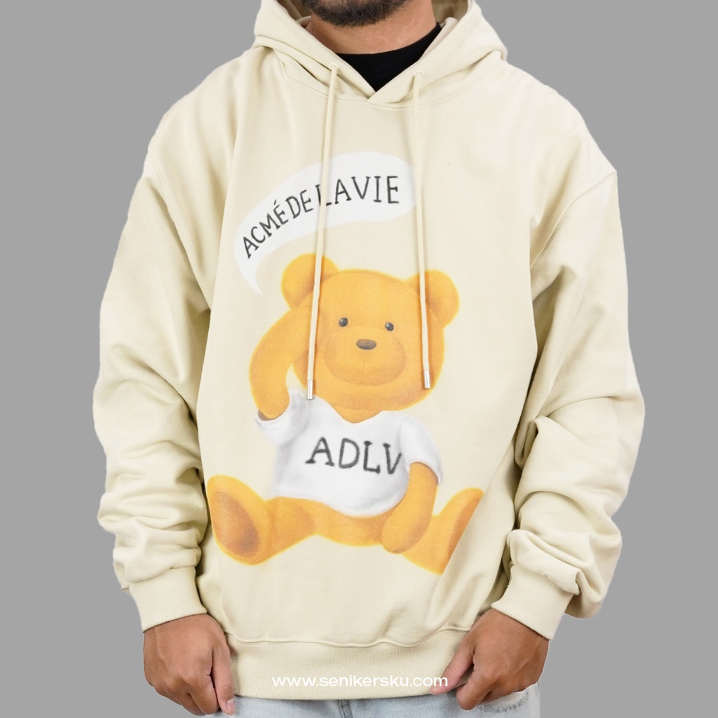 ADLV Speech Baloon Bear Beige Hoodie