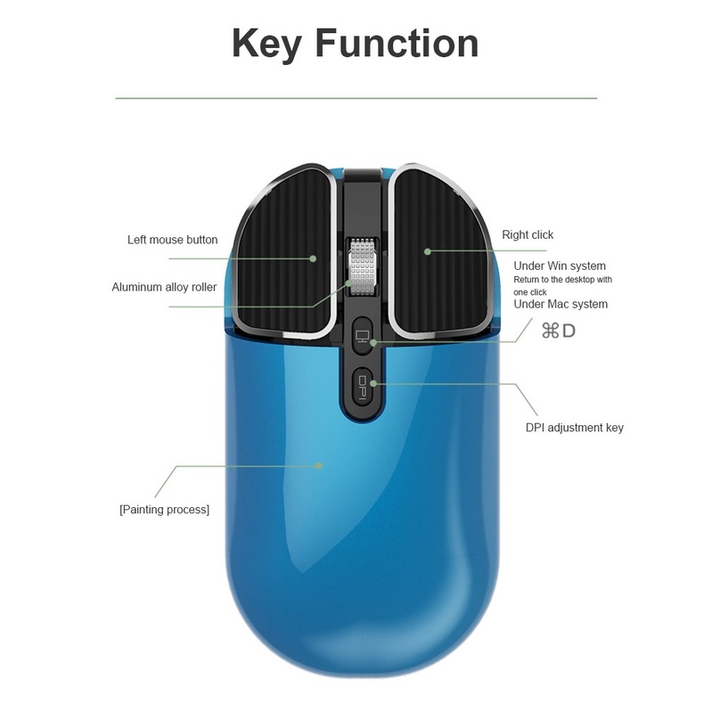 M203 - Dual Mode 2.4G Wireless USB Bluetooth Mouse