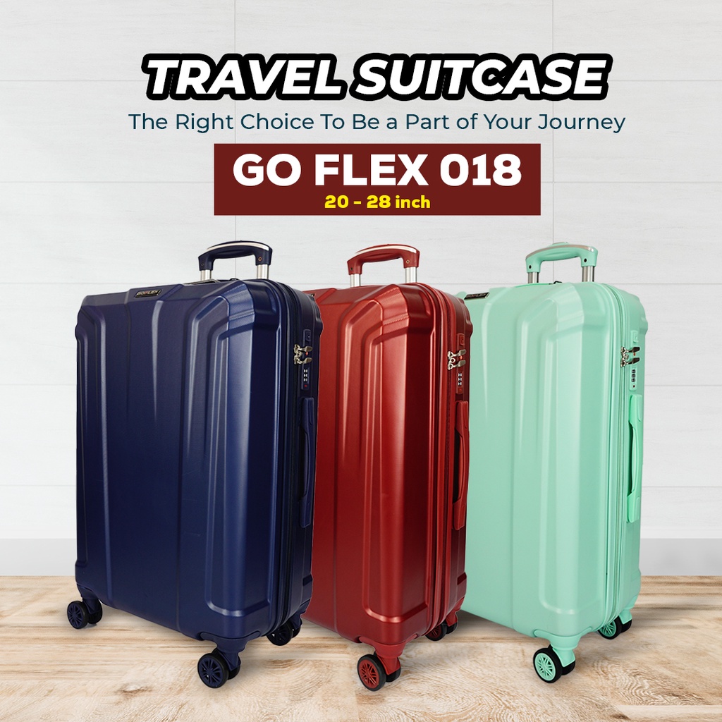 Koper Kabin Koper Murah Koper  Fiber Roda 4 Rotasi 360  20 24 28 inch Anti Pecah POLO SONIC 018