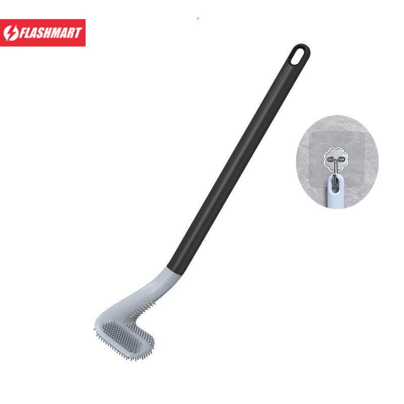 Flashmart Sikat Toilet WC Silicone Cleaning Brush Bathroom - PGY1865