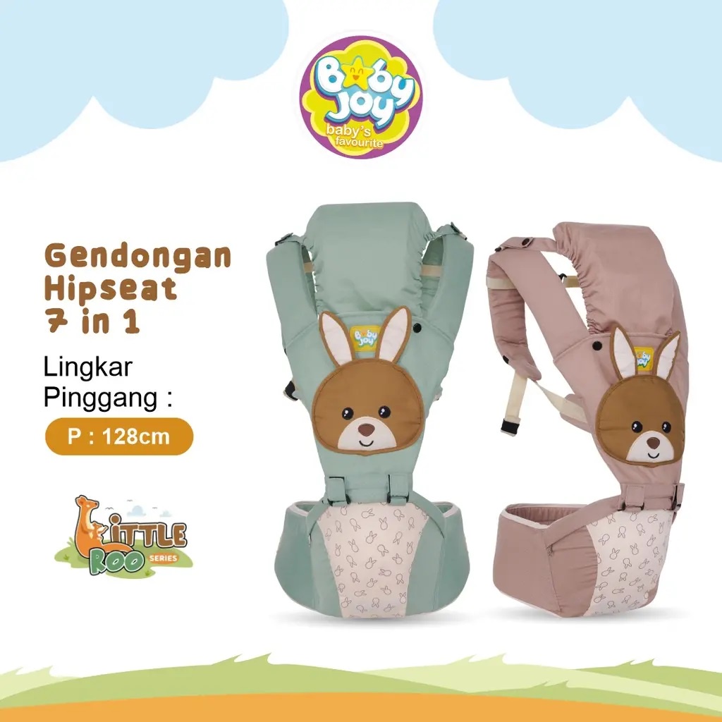 Gendongan Bayi Depan Hipseat Pinguin Series Merk Baby Joy BJG-3038 / Hipseat Pinguin / Gendongan Depan Duduk