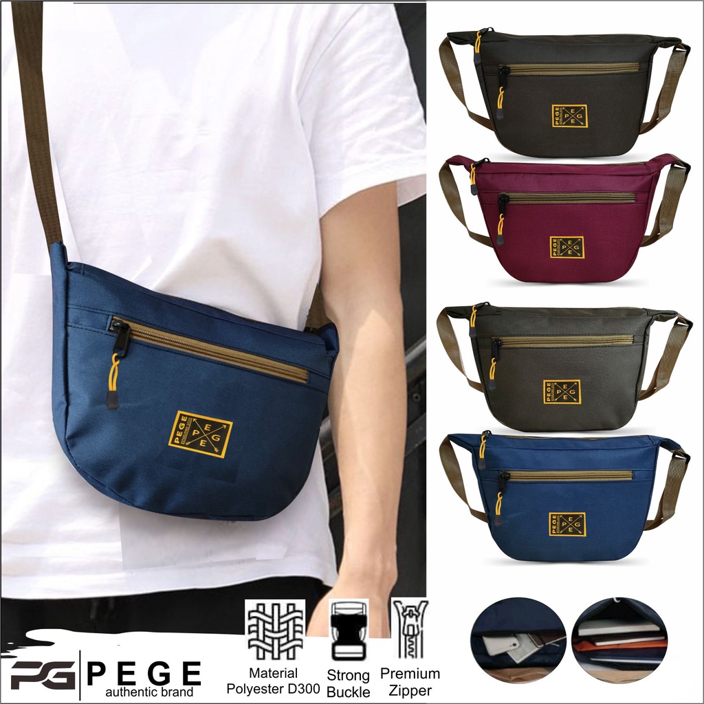 Tas Selempang Bahu Slingbag Keren PEGE Model Simpel Kasual Cocok Untuk Sehari Hari - PG 8915