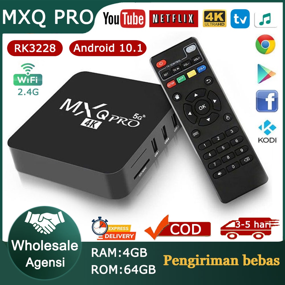 Android TV Box 4GB+64GB Ultra HD  - MXQ PRO 4K