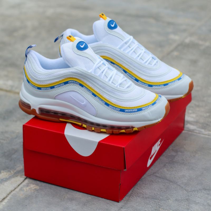 SEPATU SNEAKERS PRIA NIKE AIR MAX 97 UNDEFEATED WHITE / SEPATU NIKE AIR MAX 97 UNDEFEATED PUTIH LIMI