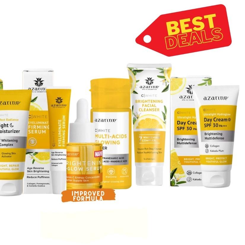 ✬ Azarine paket C White lengkap (FACE SERIES, 6 PCS) | Paket C White eko (4 pcs) | SERUM MARVEL ✽