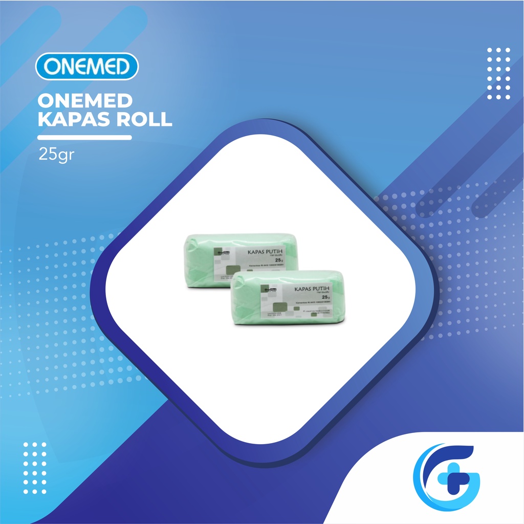 KAPAS ROLL / KAPAS PEMBALUT / KAPAS PUTIH 25GR ONEMED