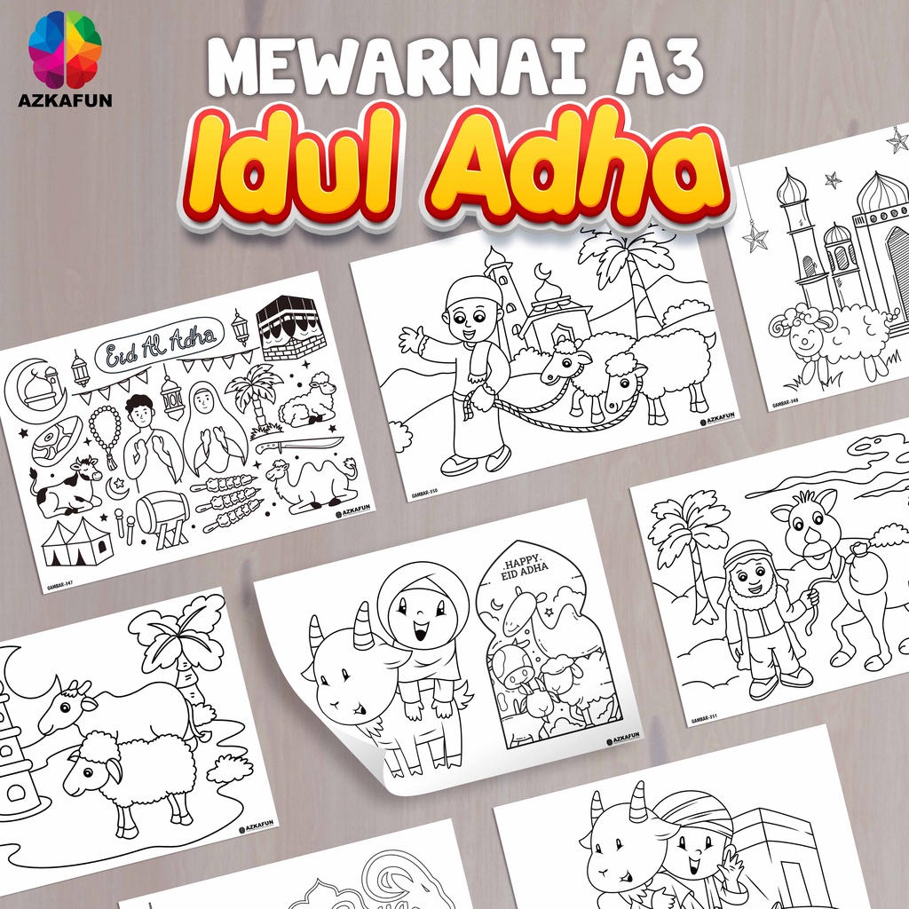 

Kertas Mewarnai A3 IDUL ADHA - lembar mewarnai anak