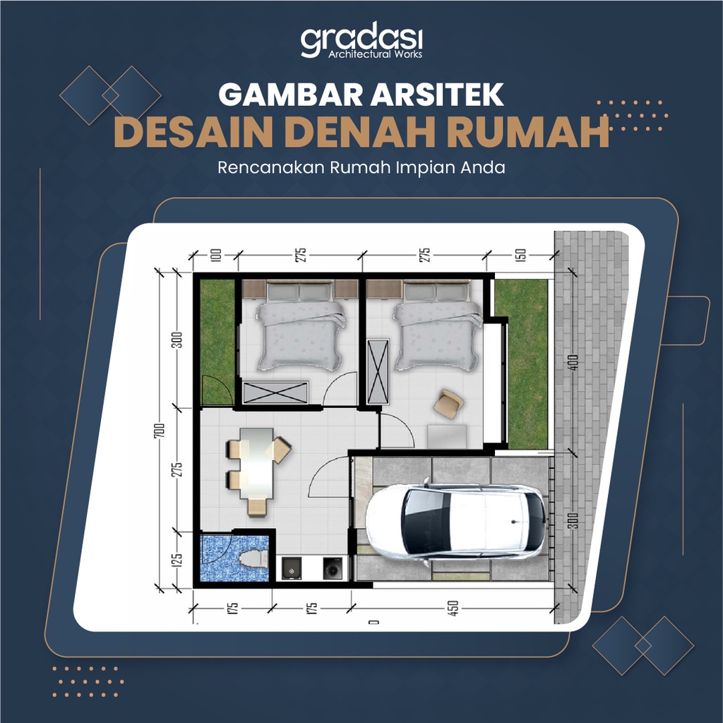 Jasa Gambar Denah Rumah 2D | Desain Rumah Minimalis Modern