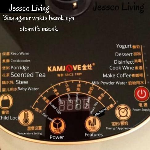 Teko Listrik Pemanas Air Kettle Kaca Electric Kamjove Ht-590 Teh Kopi