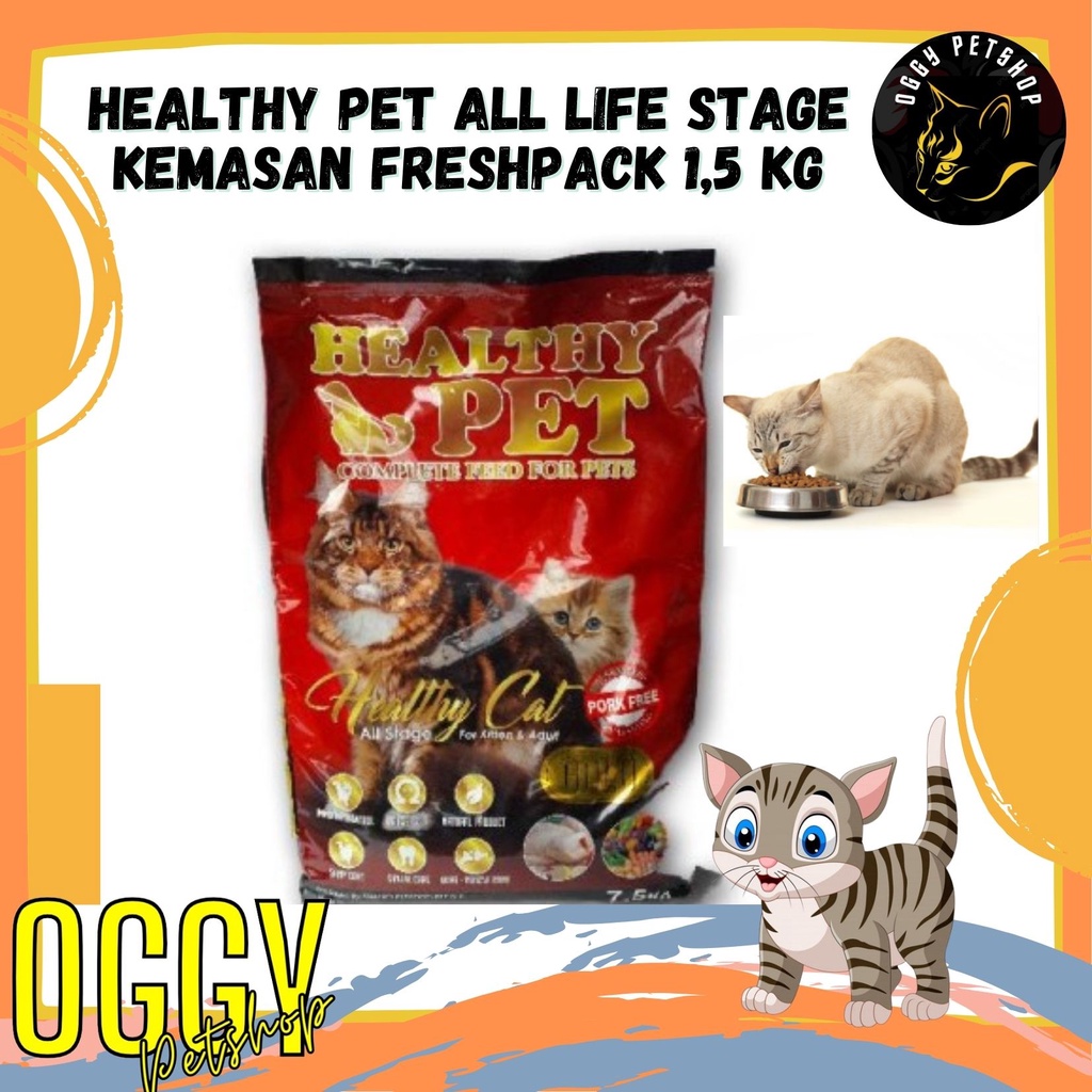 Makanan Kucing HEALTHY PET All Life Stage Kemasan Freshpack 1,5 Kg