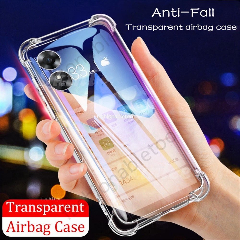 Soft Case Silikon Oppo Reno 8T 4G Reno 8T 5G Bening Transparant Airbag Anti Crack Tebal