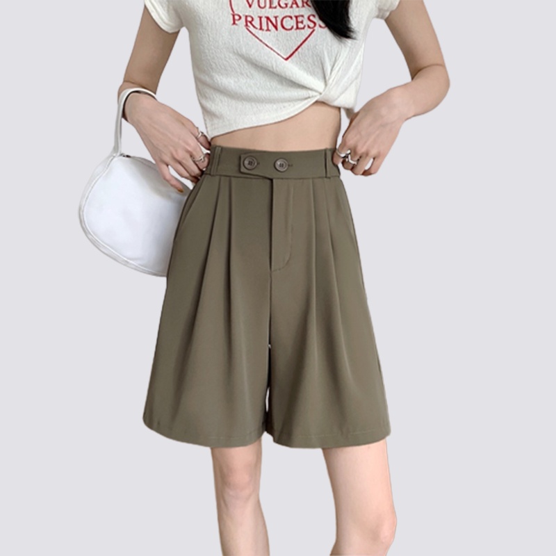 XIAOZHAINV Korean Style Celana Pendek High Waist Casual Pants