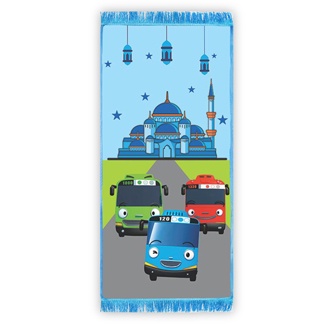 Sajadah Anak Karakter Tayo Kado Hadiah Ultah Souvenir Kelulusan Juara Naik Kelas Ulang Tahun 28 Tayo