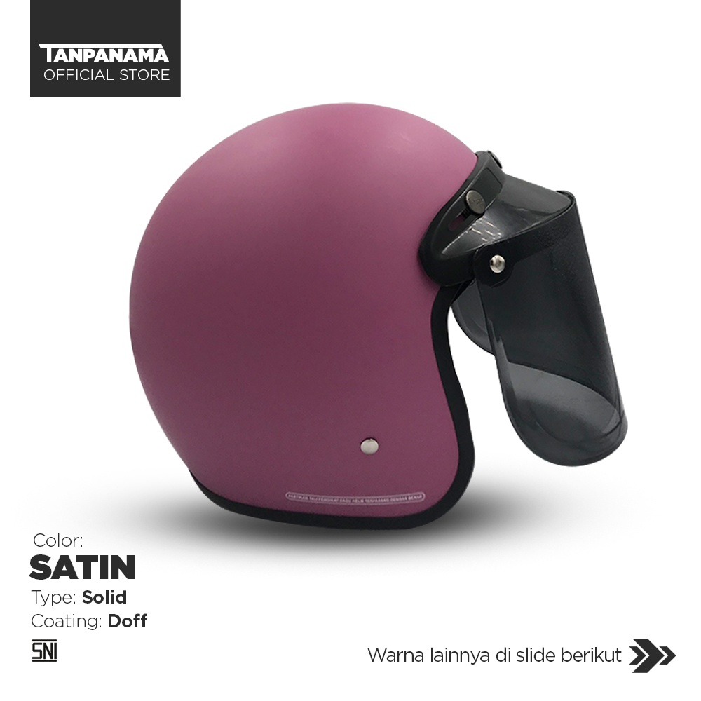 Tanpanama Helm - Helm Bogo Polos Warna Terbaru / Helm Dewasa SNI