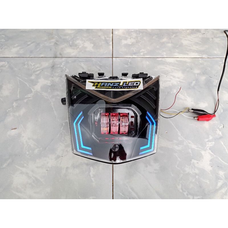 Custom Lampu depan Beat FI 2013-2016 Daymaker plus DRL