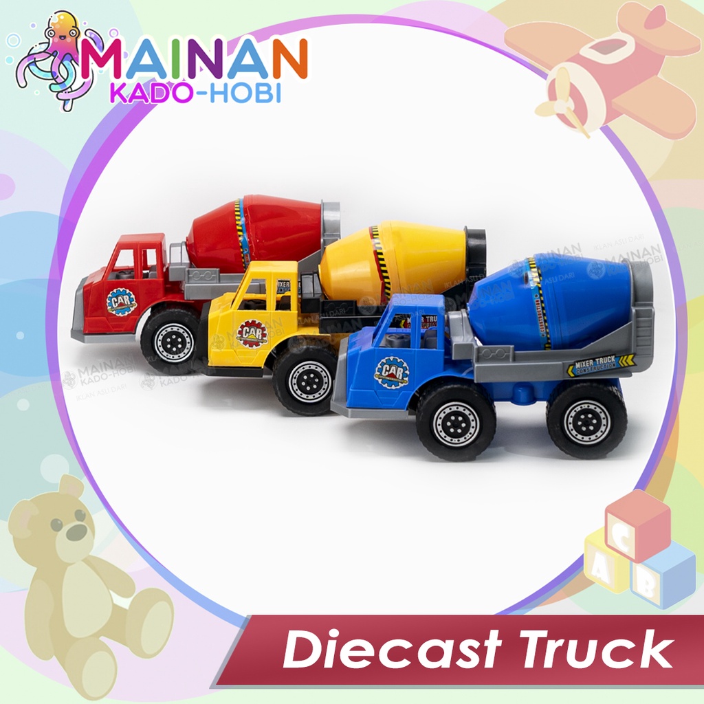 KADO MAINAN MOTORIK ANAK MINIATUR DIECAST MOBIL TRUCK KONSTRUKSI TRUK MOLEN