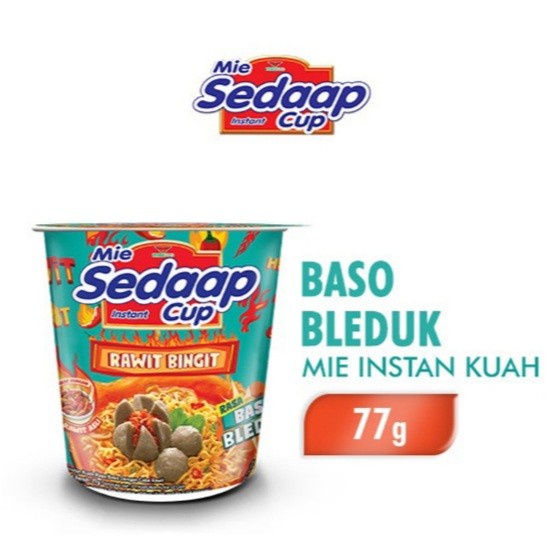 

Mie Instan Sedaap Cup Rawit Bingit Baso Bleduk 77 Gram