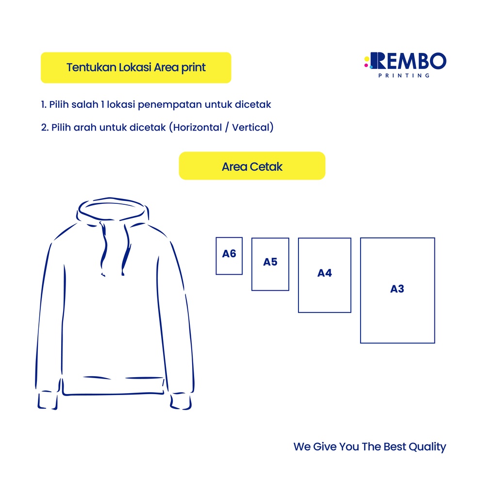 Hoodie Jumper / Basic Jaket Sweater Custom Pria Wanita - REMBO PRINTING