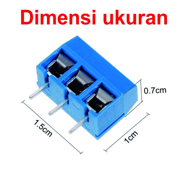 [HAEBOT] Terminal Block Screw 3 Pin 250VAC 10A Penghubung PCB Sekrup Plastik KF301 Socket Blok Elektronika 3pin Konektor DC