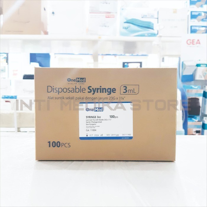 Spuit 3 cc OneMed Disposable Syringe 3 ml