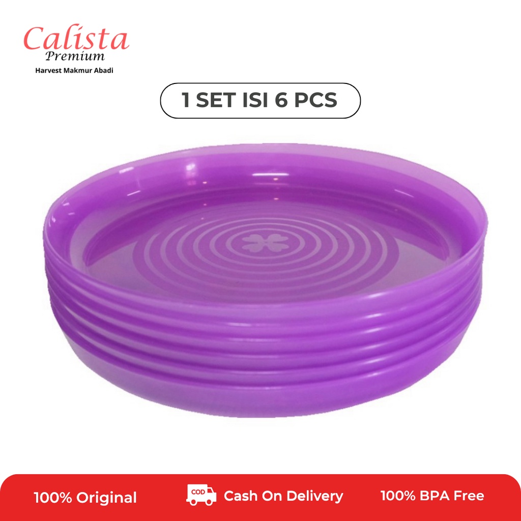 [CALISTA] PIRING SHIGA PIRING SET ISI 6 PCS PIRING PLASTIK MURAH PIRING MAKAN SAJI PIRING MANGKOK SE