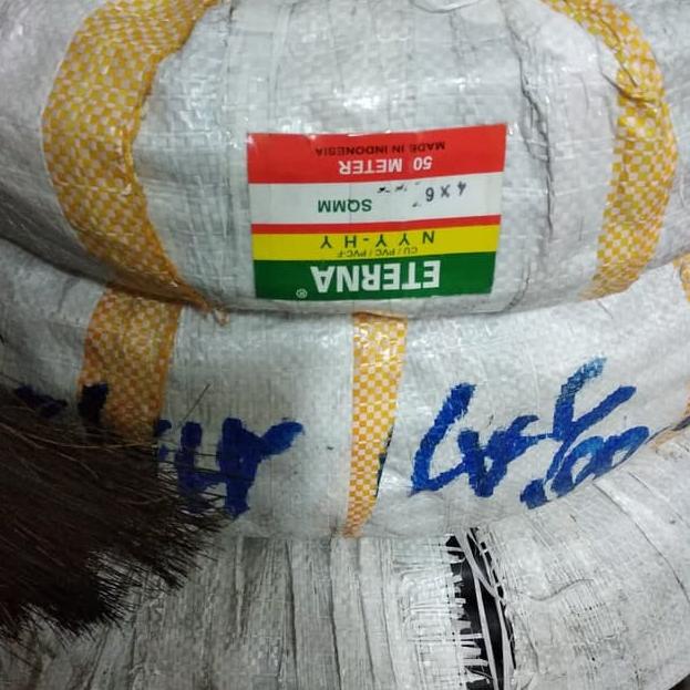 ➪ Kabel Listrik Serabut Hitam NYYHY 4 x 6 4x6 Eterna (Meteran) Kabel NYYHY 4 x 6mm 4x6mm 4 x 6 mm Et