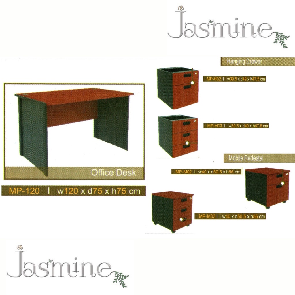 Meja Kantor EXPO MP 120 + MP H 02 / MP H 03 / MP M 02 / MP M 03