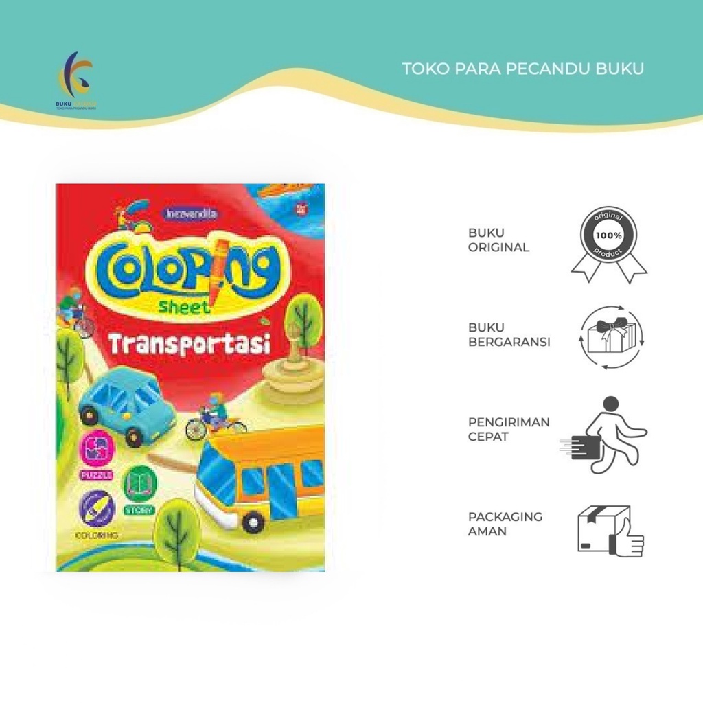 

[PROMO] - BUKU COLORING SHEET TRANSPORTASI + CRAYON - Buku Kaluku