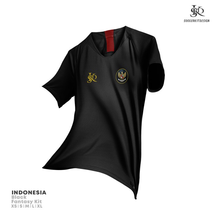 jersey  Jersey/baju bola TIMNAS INDONESIA fantasy kit SKD - Hitam - S(C4A9) Jersey Badminton Import 