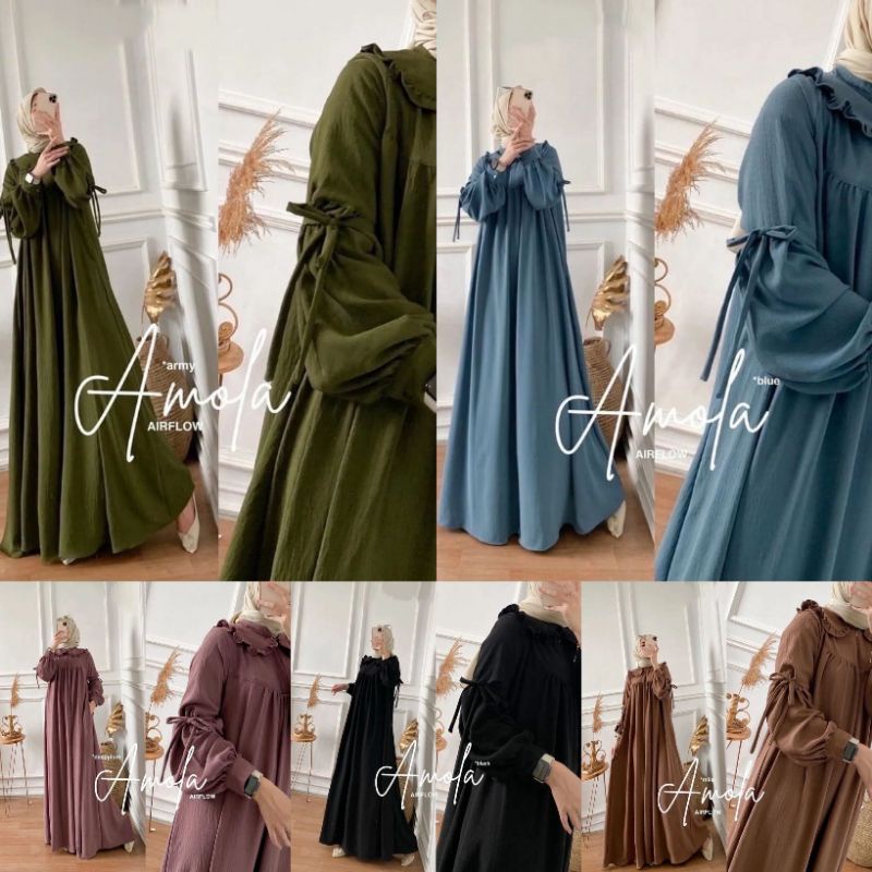 Gamis Amola Crinckle Premium