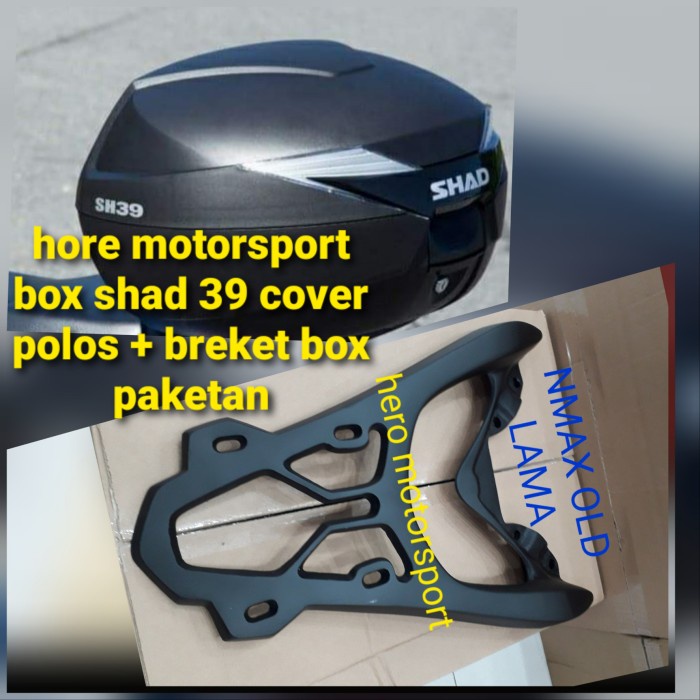 BOX SHAD SH 39 POLOS PAKETAN BREKET BOX NEW NMAX 2020/2021 NMAX OLD LM