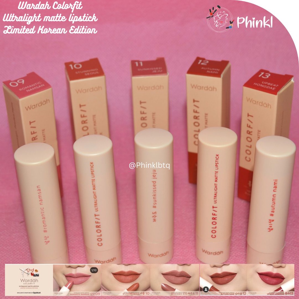 `ღ´ PHINKL `ღ´ ᘺᗩᖇᕲᗩᕼ Wardah Lipstik Ultralight Korea anti luntur