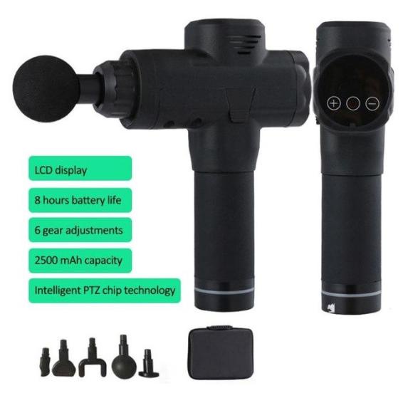 Alat pijat elektrik Massage gun Vibra Pijat therapy Otot 5 Head