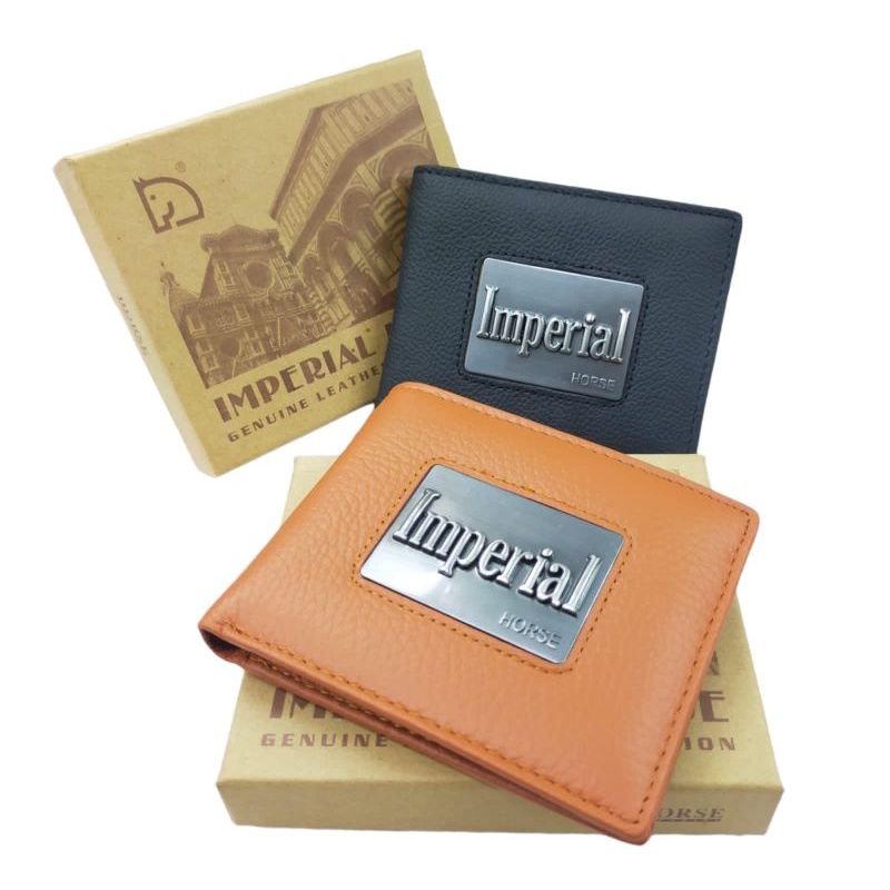 Dompet kulit pria IMPERIAL HORSE plat logo