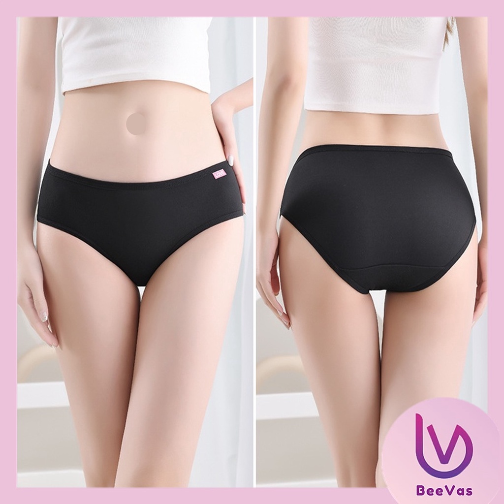 BV.ID CD1074 Celana Dalam Wanita Hitam CD Polos Cewek Ukuran Big Size Import