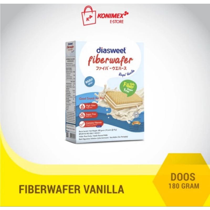 

Diasweet Fiberwafer Vanilla 180g