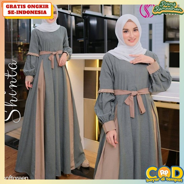 Baju Gamis Casual Remaja Import Premium Dress Pesta Kondangan Bju Muslimah Mewah Dres Syari Model Te