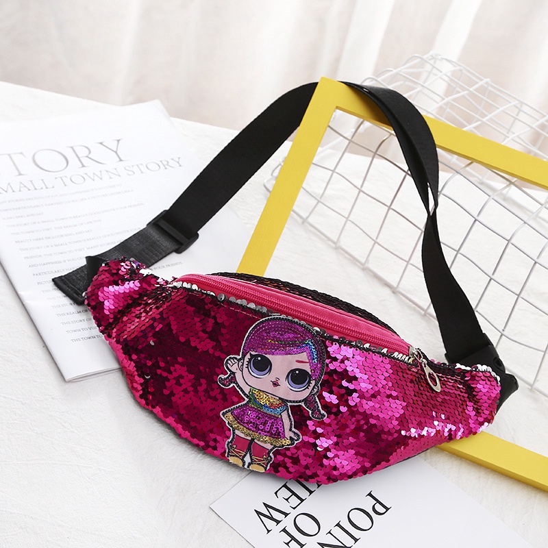 FYGALERY FYG1403 TAS PINGGANG ANAK WAISTBAG TAS SEQUIN LOL TAS GLITTER USAP TAS IMPORT