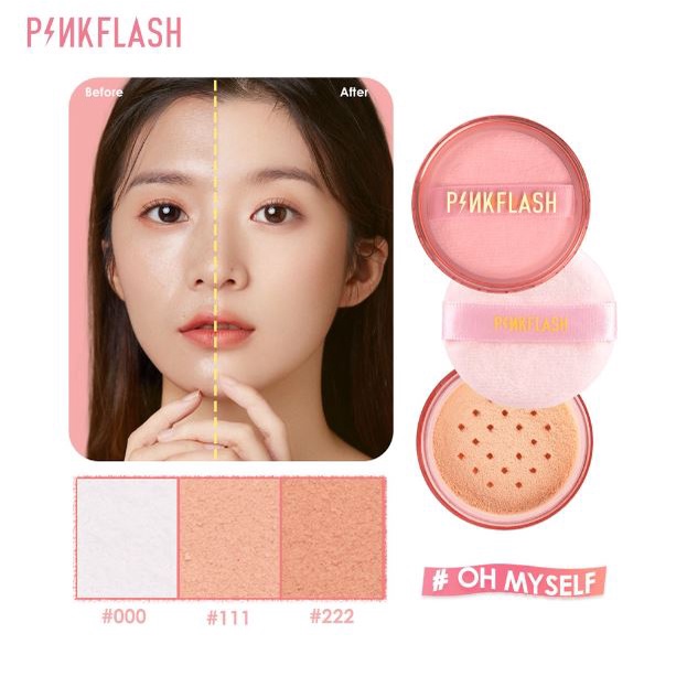 PINKFLASH Bedak Tabur Translucent Oil Controller Loose Powder Tahan Lama