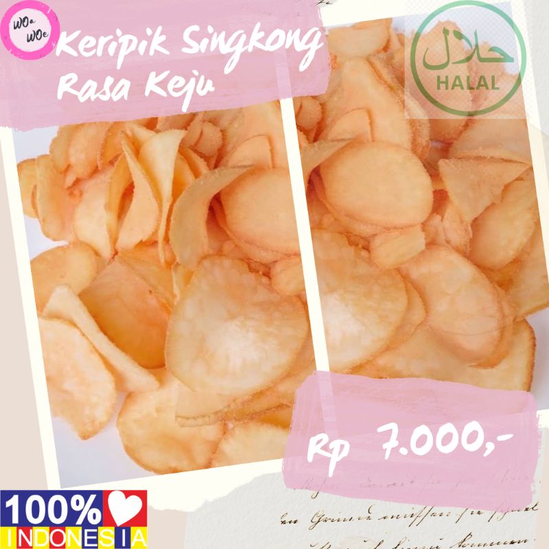 

Keripik Singkong Woa Woe Rasa Keju Renyah Gurih Potongan Tipis Murah