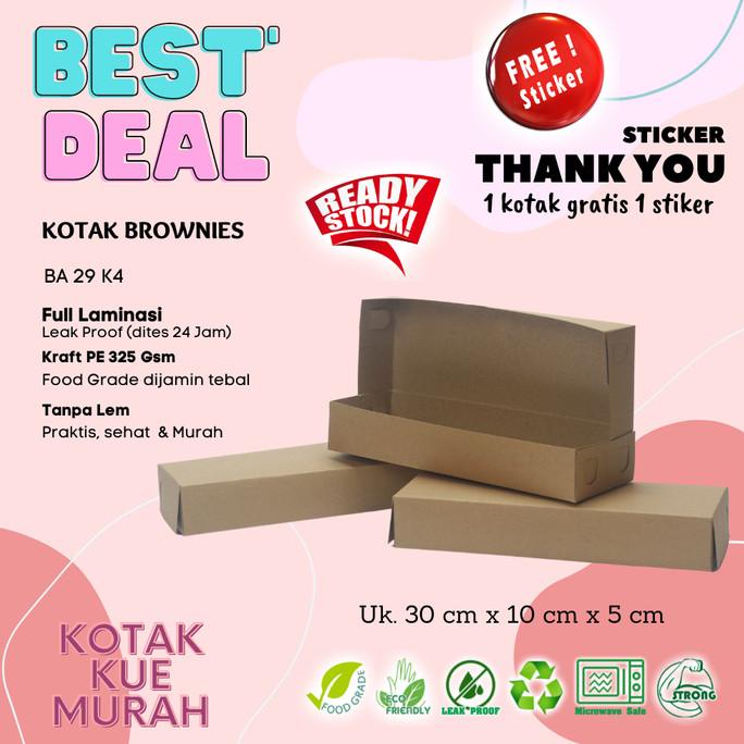 

Box Brownies Uk. 30 X 10 X 5 Cm Laminasi Kotak Kraft