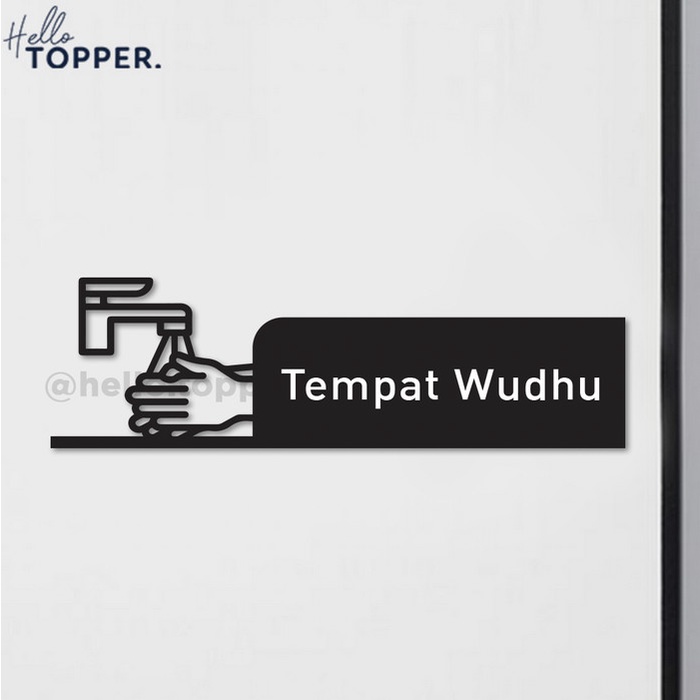 

Sign Akrilik Tempat Wudhu Hollow Uv Print Sign Board Star Seller