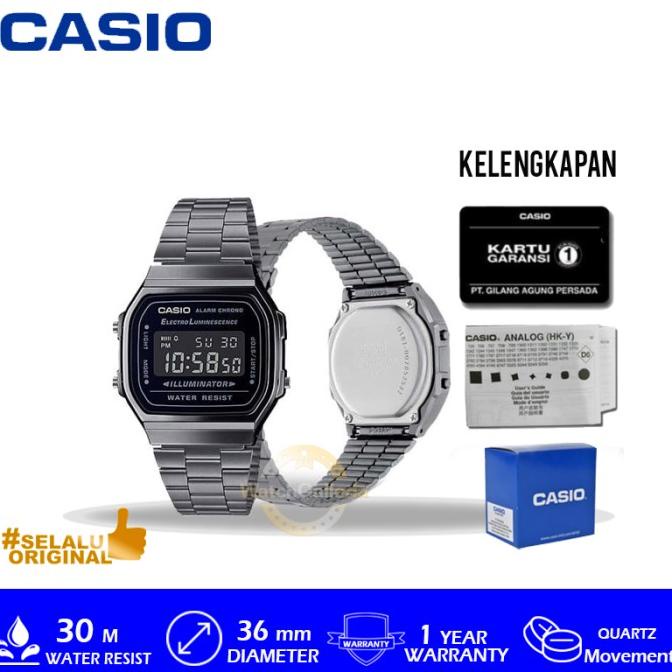 Jam Tangan Casio General A168WGG-1BDF Original Murah